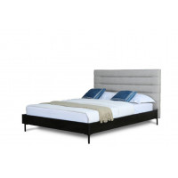 Manhattan Comfort BD004-FL-LG Schwamm Full-Size Bed in Light Grey